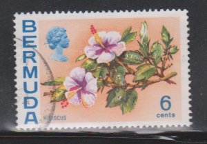 BERMUDA Scott # 260a Used - Flowers - Watermark Upright