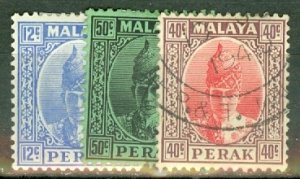 AB: Malaya Perak 73, 94-5 used; 84, 86, 91, 93 mint CV $49.25; scan shows a few