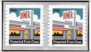SC#3208A (25¢) Diner Coil Pair (1998) SA