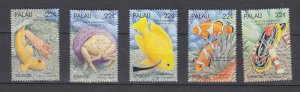 J40330 JL Stamps 1987 palau set mnh, #178-82 marine life