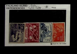 Falkland Islands, Dependencies 1949 SG G21-G24 * MH (002701)