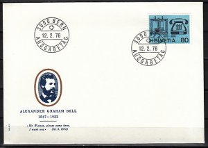 Switzerland, Scott cat. 613. Centenary of the Telephone. First day cover. ^