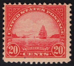 US #567 20c Carmine Rose Golden Gate MINT NH OG SCV $35