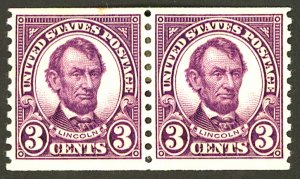 U.S. #600 MINT PAIR OG HR 