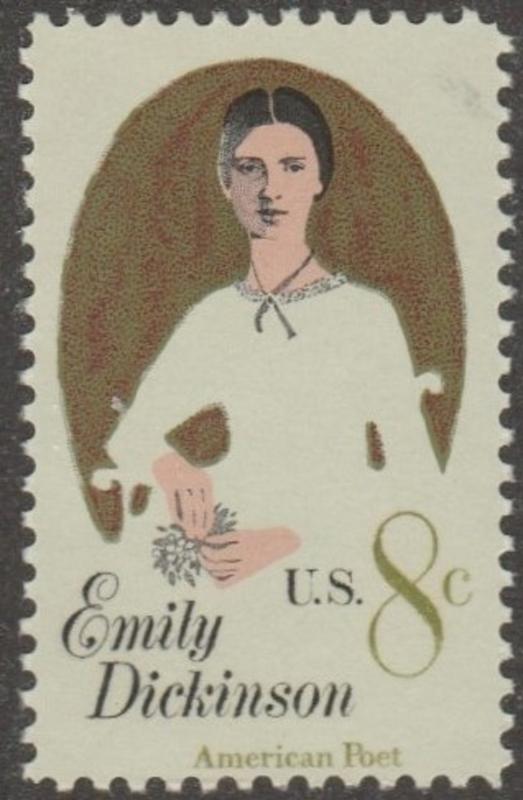 USA stamp, Scott# 1436, MNH, Emily Dickinson, Poet,  tall stamp, #MAOO3