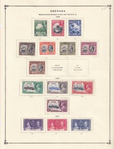 GRENADA  OLD COLLECTION ON PAGES VERY NICE ! BIN987