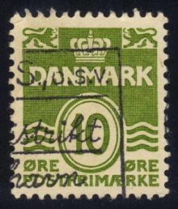 Denmark #318 Numeral, used (0.25)