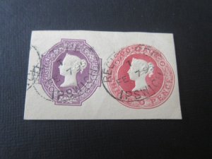 GB QV Postal Stationery Cutdown  Stock#19112
