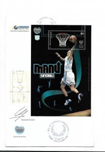 ARGENTINA 2008 EMANUEL GINÓBILI BASKETBALL PLAYER SS FDC FIRST DAY COVER