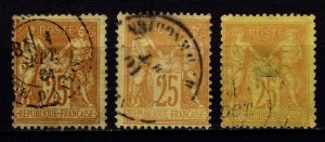 France 1877-90 Peace & Commerce, Type II 25c color var. [Used]