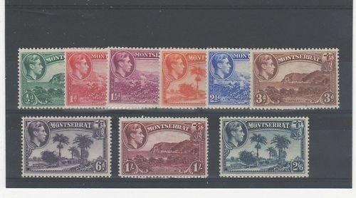 Montserrat 1938-48 vals to 2s 6d MLH