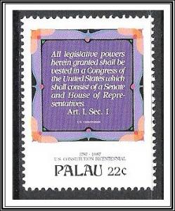 Palau #160 US Constitution Bicentennial MNH