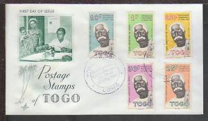Togo 396-400 Independence 1961 U/A FDC 