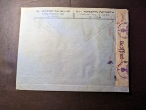 1941 Censored Bulgaria Airmail Cover Sofia to Frankfurt am Main Germany