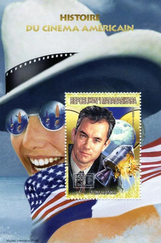 Malagasy 1999 Tom HANKS American Cinema s/s Perforated Mint (NH)