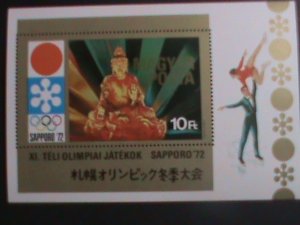 ​HUNGARY-1971 SC#2122 11TH WINTER OLYMPIC GAMES SAPPORO'72-BUDHA  MNH-S/S VF