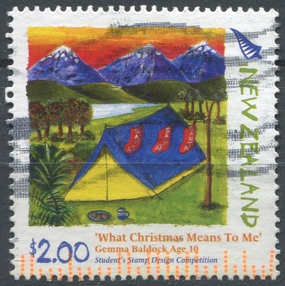 New Zealand Sc#2097 Used, $2 multi, Christmas 2006 (2006)