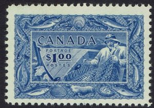 CANADA 1951 FISHERMEN $1 MNH **