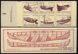 Booklet - Sweden 1988 Inland Boats 18k60 booklet complete...