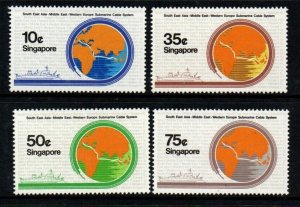 SINGAPORE SG535/8 1986 SEA-ME-WE SUBMARINE CABLE   MNH