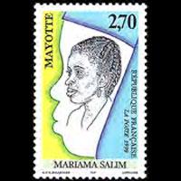 MAYOTTE 1998 - Scott# 108 Mariama Salim Set of 1 NH