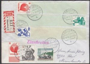 GERMANY 1972 registered cover - coil leader strips..........................W649 