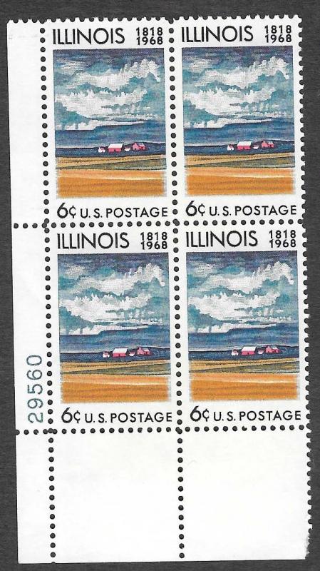 US Scott 1339 - Plate Block of 4 - MNH