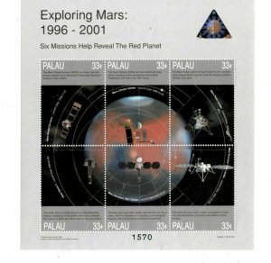 Palau - 1999 - Exploring Mars - Sheet of Six - MNH