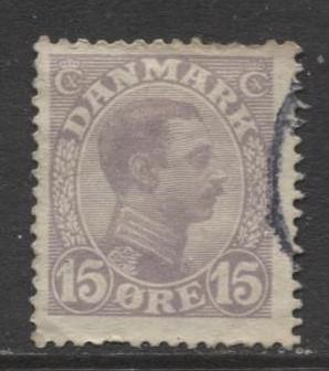 Denmark - Scott 102 - King Christian X Issue -1913 - Used - Single 15o Stamp