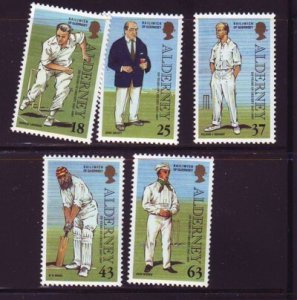 Alderney Sc 101-5 1997 Cricket Club stamp set mint NH