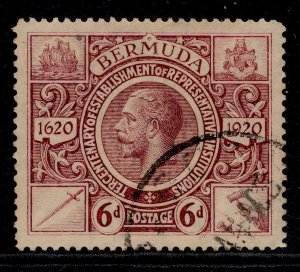 BERMUDA GV SG72, 6d purple, FINE USED. Cat £70.