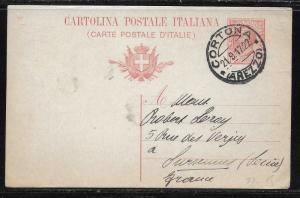 Italy Stationary Stationery Postcard H&G #40 Used 1917 to France