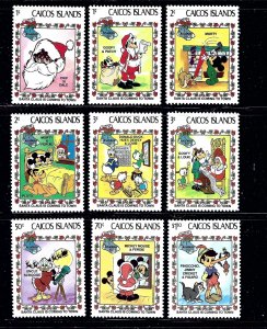 Caicos Is 22-30 MNH 1983 Christmas (Disney Characters)     (P113)