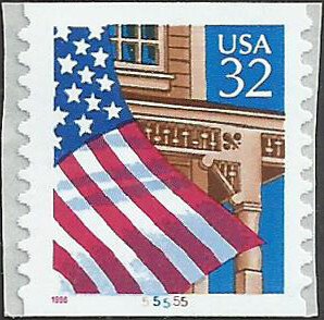 P.N.C. 55555 # 2915C MINT NEVER HINGED ( MNH ) FLAG OVER PORCH