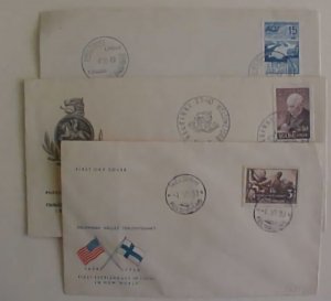 FINLAND FDC 1938 / 1949 4 DIFF