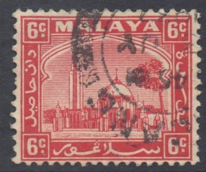 Malaya Selangor Scott 49 - SG74, 1935 Mosque 6c used