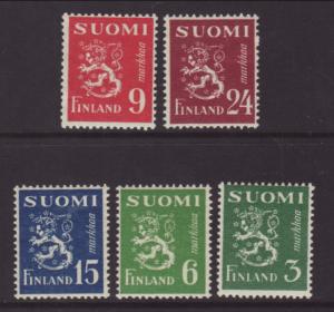 Finland 270-274 Lion MNH VF