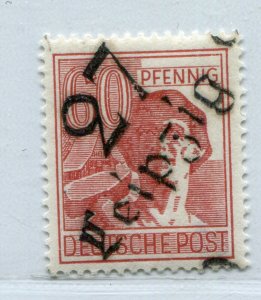 GERMANY SOVIET ZONE HOP BEZIRKSHANDSTEMPEL BEZIRK 27 RARE 60pf 179 V MNH 170