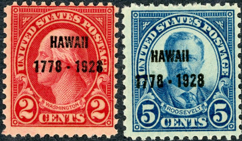 647-648 Discovery of Hawaii.  2 stamps.  MNH.OG.Fine