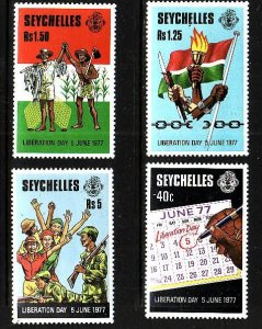 Seychelles-Sc#409-12-unused NH set-Liberation Day-1978-