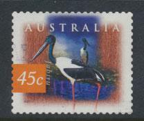 Australia SG 1690d perf 12½ x 13   Used -  Birds Stork jabiru