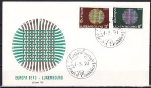 Luxembourg, Scott cat. 489-490. Europa issue. First day cover. ^