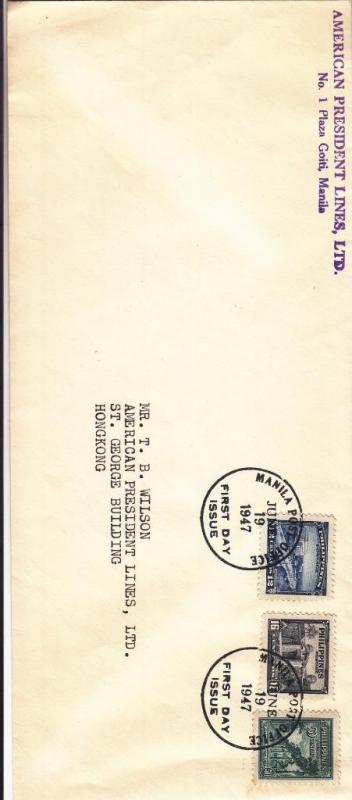 1947, Manila, Philippines, FDC to Hong Kong, #10 (8922)