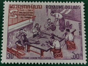 Laos: 1969 The 10th Anniversary of I.L.O., 30 K.