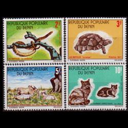 BENIN 1977 - Scott# 371-4 Wildlife Set of 4 NH