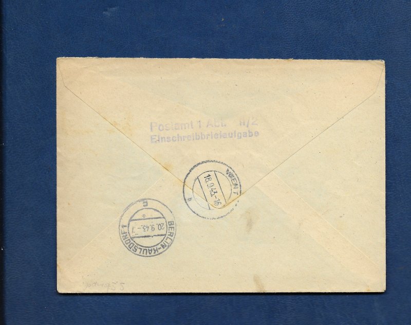 GERMANY 1943 VIENNA GRAND PRIX COVER -Special cancel