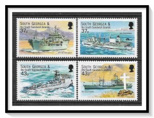 South Georgia #266-269 Royal Fleet Vessels Set MNH