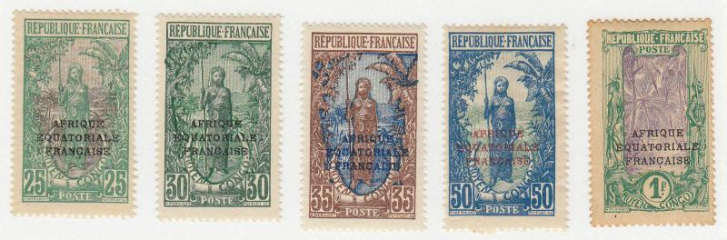 Middle Congo - 1924-27 - SC 33,36-37,40,45 - H