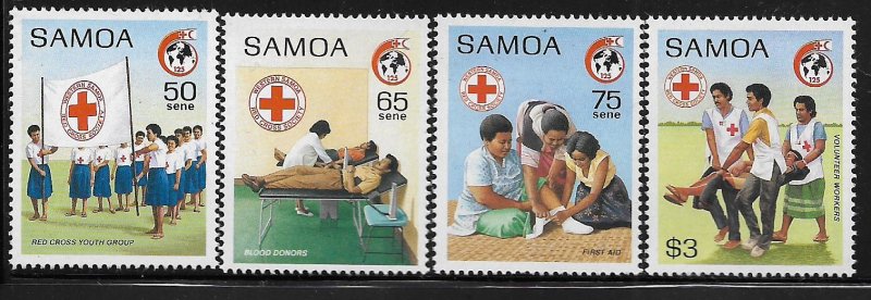 SAMOA, 756-759, MNH, RED CROSS SOCIETY