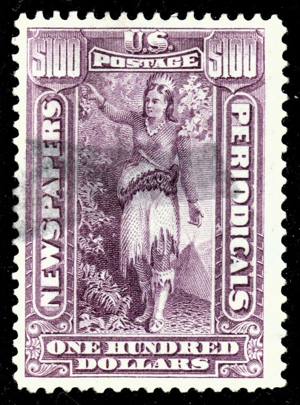 [0971] 1896 Scott#PR125 used $100 purple cv:$300